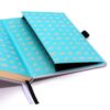 Earth_Glicine_Arctic_Pocket Open notitieboek met blauwe binnenkant en gouden dierenprint