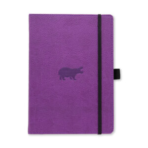 Dingbats Notebooks A5 Wildlife Purple Hippo dotted