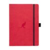xr:d:DAF8wKWxl8s:7,j:5704227567484931737,t:24021408 Rood notitieboek met kangoeroe-afbeelding en zwarte band
