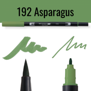 Tombow ABT pen in kleur 192 Asparagus met streepproef