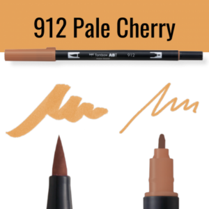 Tombow ABT pen in kleur Pale Cherry met voorbeelden van schrijfstijl