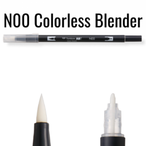 Tombow ABT N00 Colorless Blender pen op zwarte achtergrond