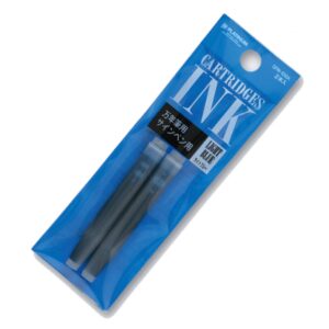 Blauwe verpakking met twee inktcartridges voor vulpennen