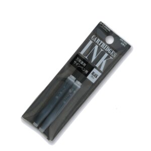 Twee zwarte inktcartridges in transparante verpakking op witte achtergrond