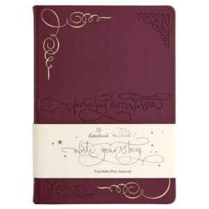 Esterbrook vulpenjournal met bordeauxrode kaft en goudkleurige accenten