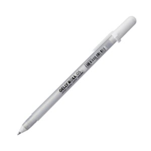 Witte Gelly Roll pen met dunne punt op witte achtergrond