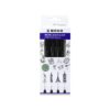 Verpakking van Tombow Mono drawing pen set met vier zwarte pennen