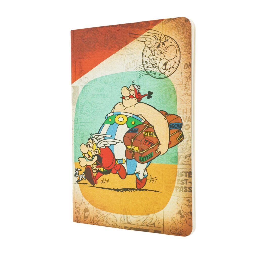 Notitieboek met Asterix-illustratie op de voorkant