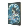 9780349714783 Empress Jingu - Dot Grid - A5 - Front Notitieboek met blauwe oceaanillustratie en vrouw in kimono op de voorkant