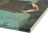 Notitieboek met groenblauwe omslag en gestikte rug