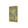Notitieboek met blauw-gouden bloemenpatroon op de voorkant