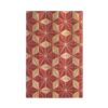 Notitieboek met rood-gouden geometrisch patroon op de kaft