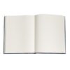 Open notitieboek met dot-grid pagina's en blauwe kaft