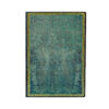 Notitieboek met blauwgroene omslag en gouden rand
