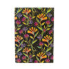 9781439797419 Wild Flowers - Dot Grid - Midi - Back Notitieboek met kleurrijk bloemenpatroon op zwarte achtergrond