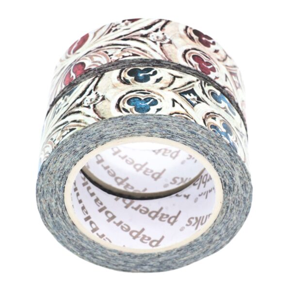 Washi tape met ornamentaal patroon op witte achtergrond