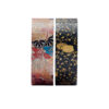 Twee rollen washi tape met bloemen- en krulpatronen op witte achtergrond