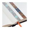 Twee washi tapes met Safavid-indigo patroon op open notitieboek