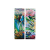 Twee stukken washi tape met tropisch bloemen- en vlindermotief