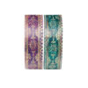 Twee rollen washi tape met ornamentaal patroon op witte achtergrond