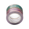 Twee rollen washi tape met ornamentaal patroon op witte achtergrond