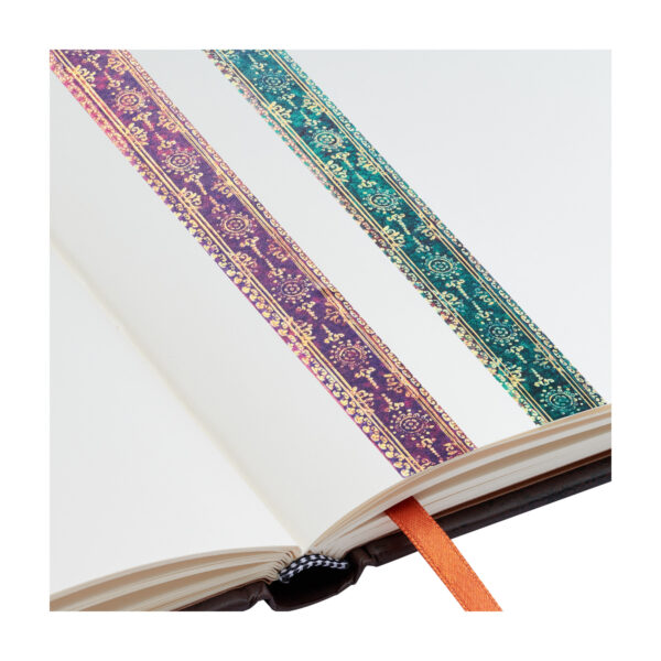Twee washi tapes met patroon op open notitieboek