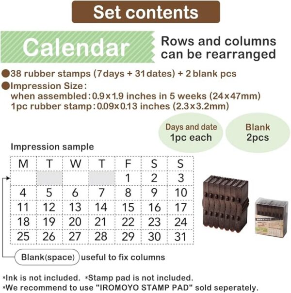 Shachihata Calendar Stamp